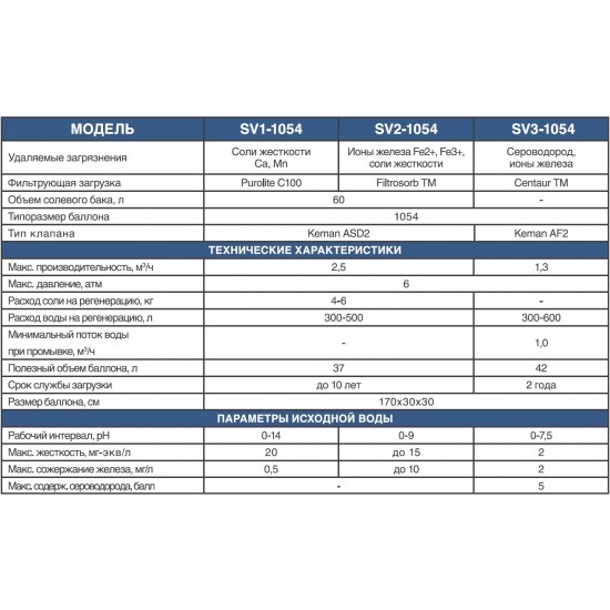 Система комплексной очистки воды BIO+systems SV2-1054 (загрузка Multisorb)
